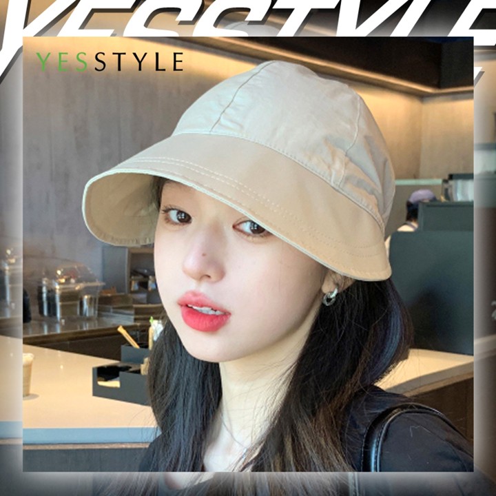 Yesstyle Topi Pantai Wanita Fashion Breathable Summer Hat Pelindung UV Bahan Ade