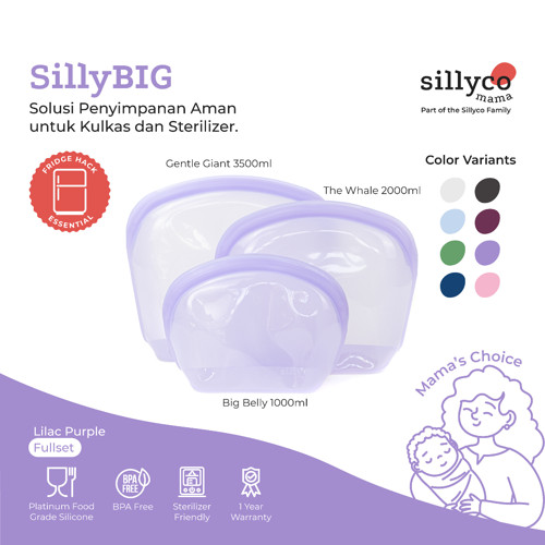 Sillyco SillyBIG Series - Platinum Silicone Organizer Pouch/Bag Pumping Leakproof
