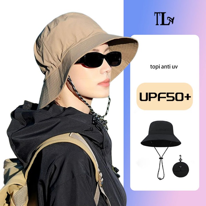 TL Topi Wanita/topi bucket/topi anti uv/topi pantai/topi korean style/topi pelin
