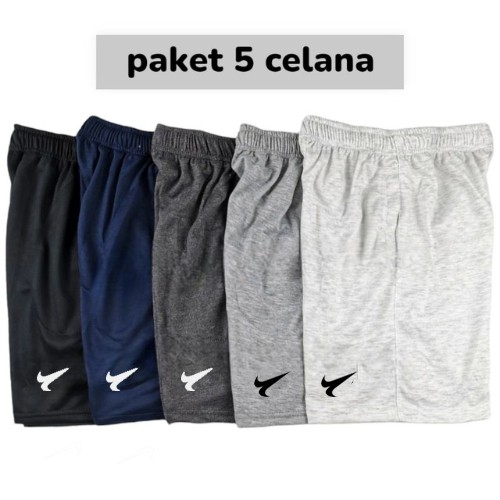 100rb isi 5pcs Celana pendek pria cowok Beby Terry L XL XXL XXXL