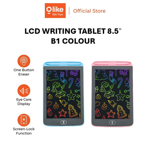 OLIKE LCD DRAWING BOARD PAD WRITING TABLET 8.5'' PAPAN TULIS