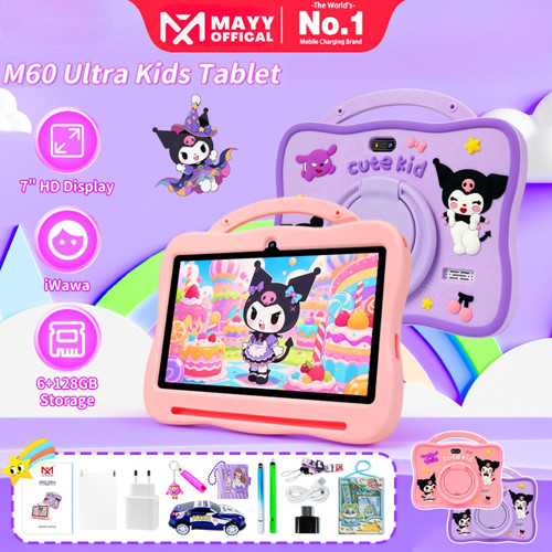 Mayy 6GB+128GB/TAB STUDY Tablet android Anak 7.1 inch 2 Camera WIFI Versi M60 Ul