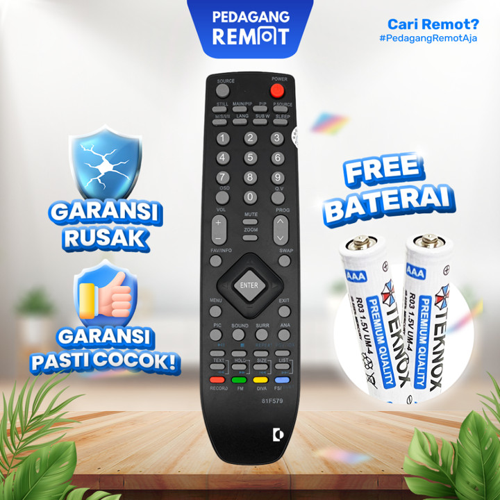 Remot Pengganti Untuk Remote TV LCD LED 81F579