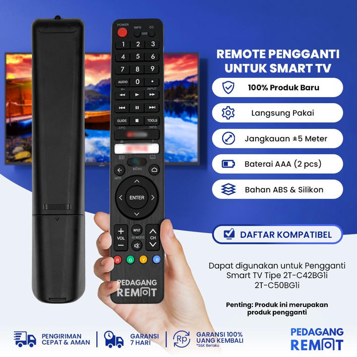 Remot Remote TV Sharp Aquos LCD LED Smart Android TV GB326WJ