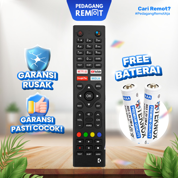Remot Pengganti untuk Remote TV Polytron LCD LED Android Sma