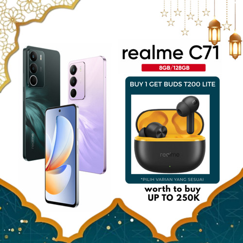 devilmimi realme C71 8GB+16GB / 128GB Handphone NFC Chipset Octa-Core | Fast Charging 45W Bergaransi