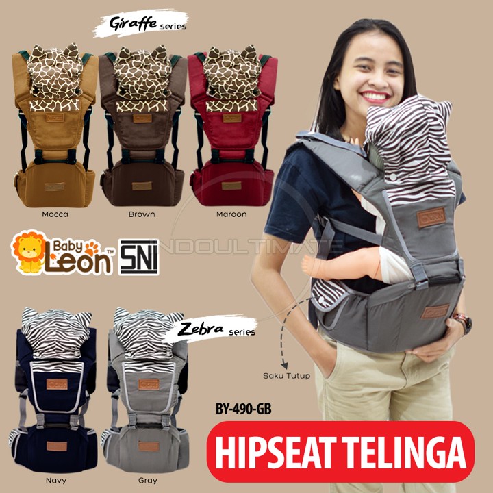 BABY LEON Hipseat Gendongan Bayi Gendongan Bayi Depan Baby Carrier Perlengkapan Bayi BY-479