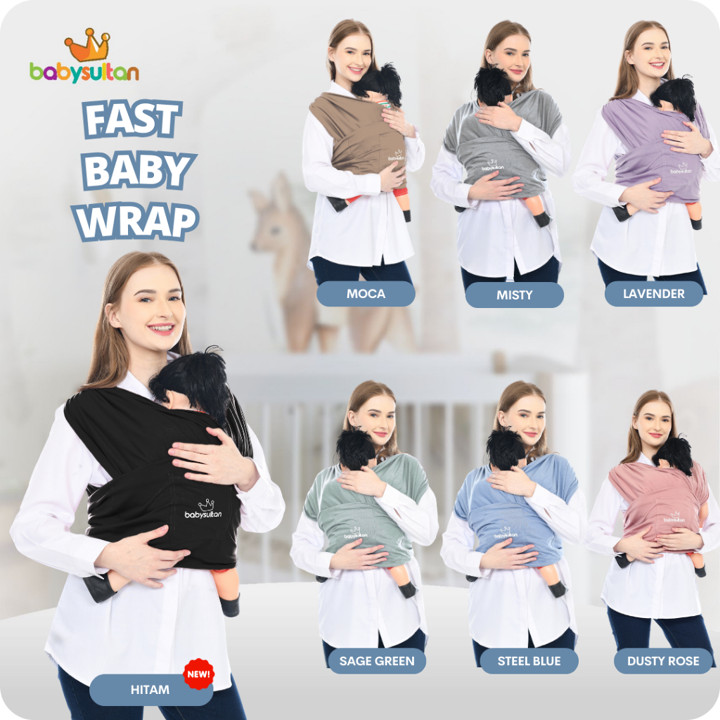 Gendongan Bayi Depan M Shape 3in1 Fast Baby Wrap Premium dengan Sash Belt babysultan