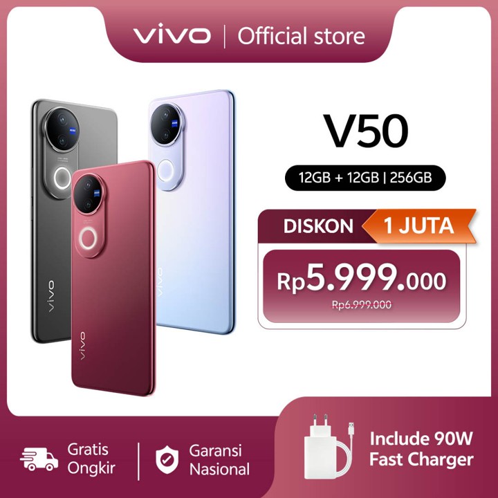 vivo V50 5G (12/256) Rounded-edge Design, ZEISS Group Potrai