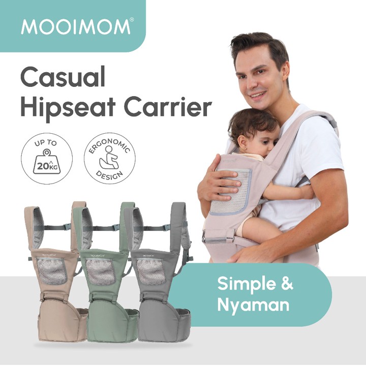 Gendongan Bayi Hipseat Nyaman - Casual Hipseat Carrier MOOIM