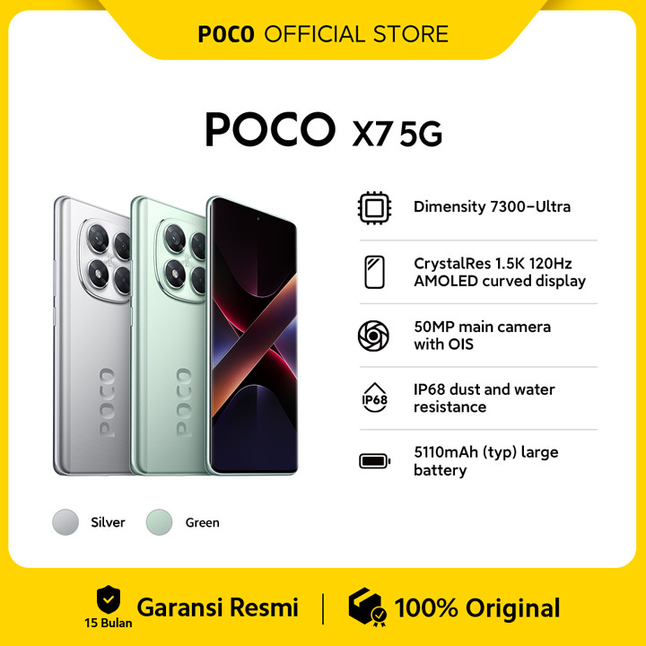 POCO X7 5G | Dimensity 7300-Ultra | CrystalRes 1.5K 120Hz AM