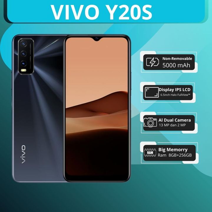 Smartphone Vivo Y20s asli ori handphone RAM 8/256GB  Camera 13MP