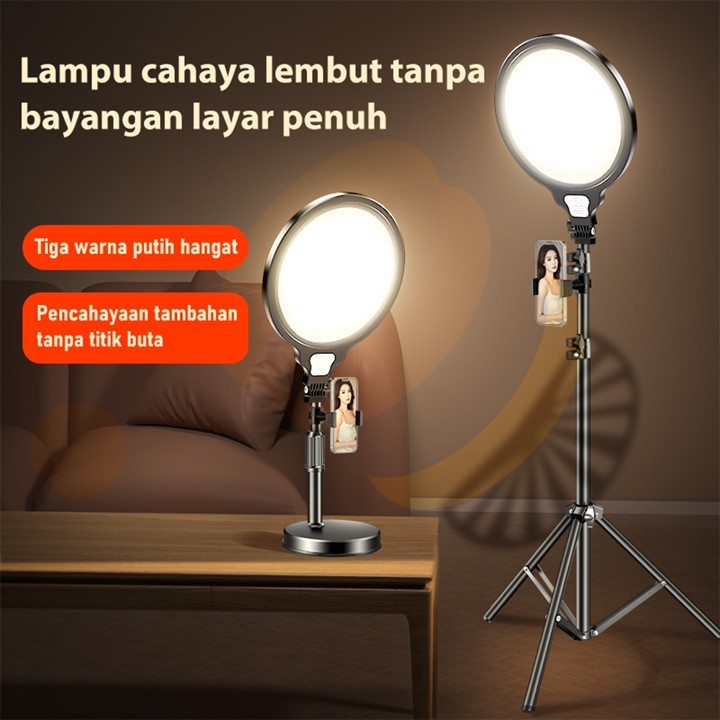 GMETAL 26CM Lampu LED Lampu Foto Lighting Lampu Sorot Lighting Studio+2.1M Tripod Pencahayaan Lembut 3D for Live Streaming Langsung / Video / Konten
