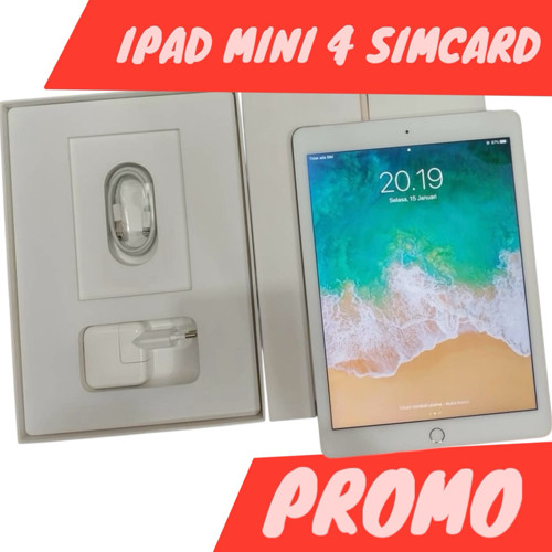 IPAD MINI 4 SIMCARD & WIFI 128 GB IOS 15  ( SECOND RESMI INDO )