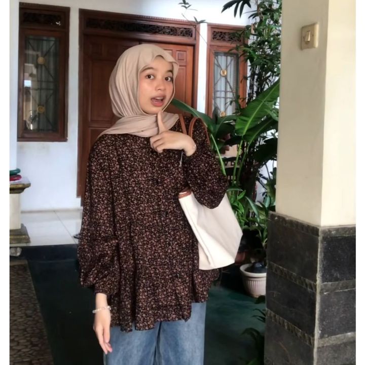 Blouse Wanita Atasan Jumbo Blouse Wanita Elegan Korean Style Onella by Kamalin