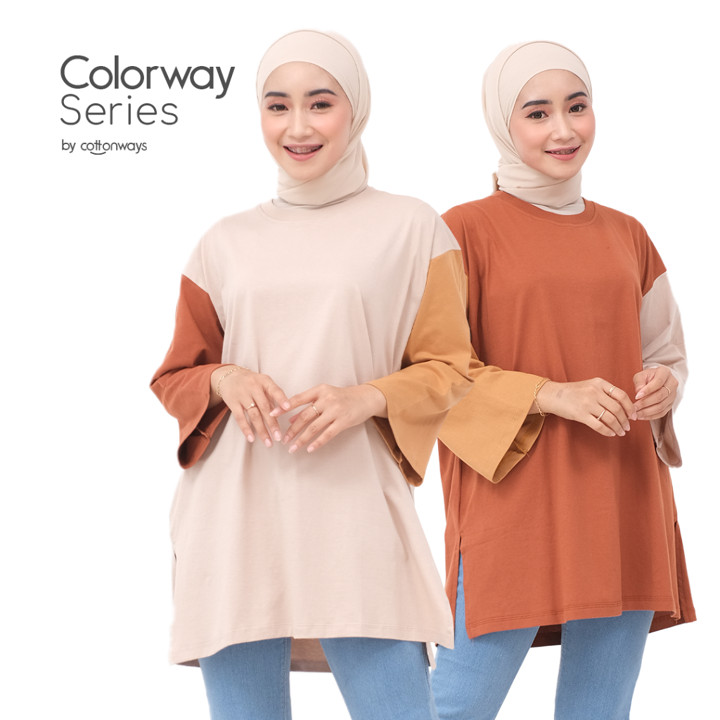 COTTONWAYS | Colorway Oversized T-Shirt Kaos Non Busui