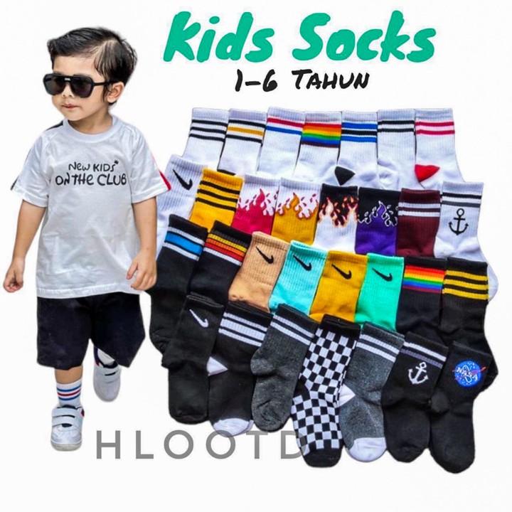 Kaos Kaki Anak dan Bayi Motif Oldschool Keren Lucu Tebal Pre