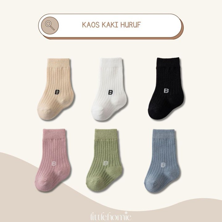 Little Homie - Kaos Kaki Polos Basic Anak Bayi Newborn / Bab