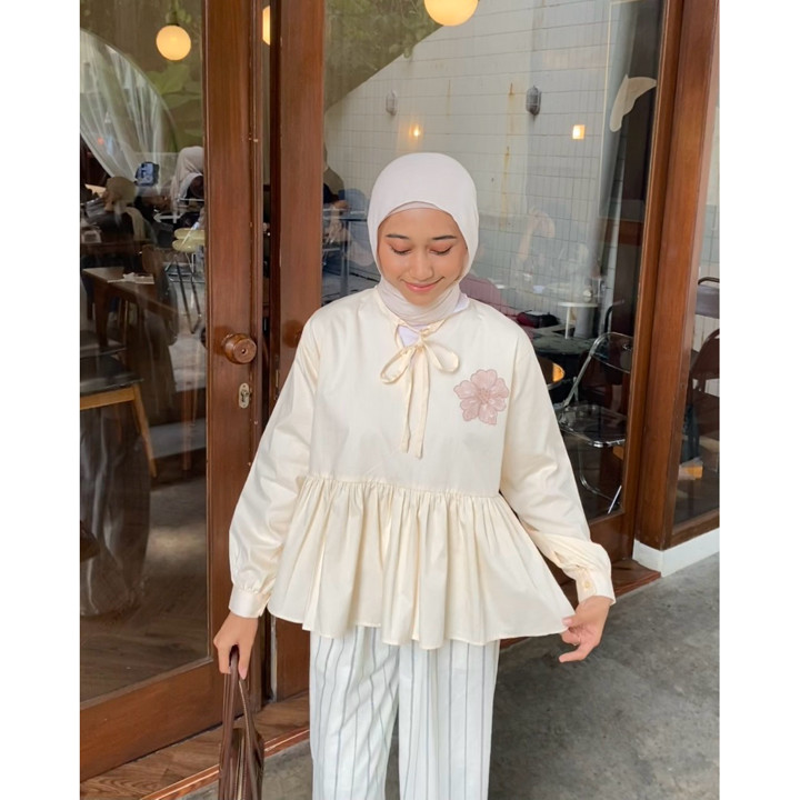 BAYLERA - Auria Blouse Atasan Wanita Lengan Panjang - Blouse