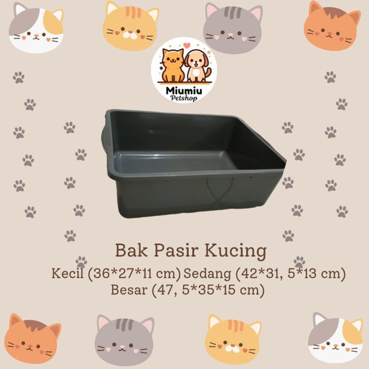 Bak Pasir Kucing / Litter Box /Kotoran Kucing /Kotak Kucing 