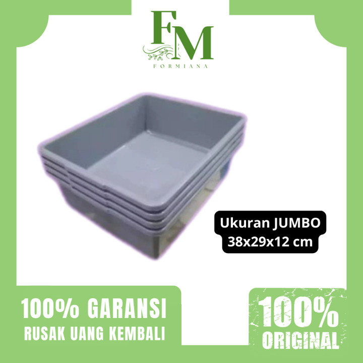 Bak Tempat Pasir Kucing 38x29x12 Cat Litter Box Size SUPER J