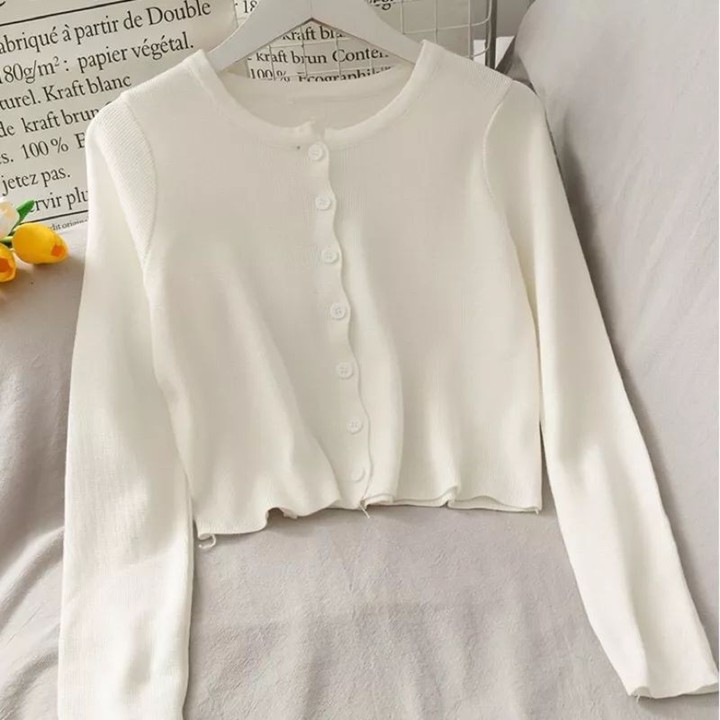 Cardigan crop top wanita korean style PREMIUM QUALITY