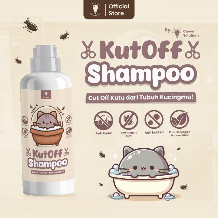 Clever Solutions - KutOff Shampoo. Shampoo kutu. Kutu anabul