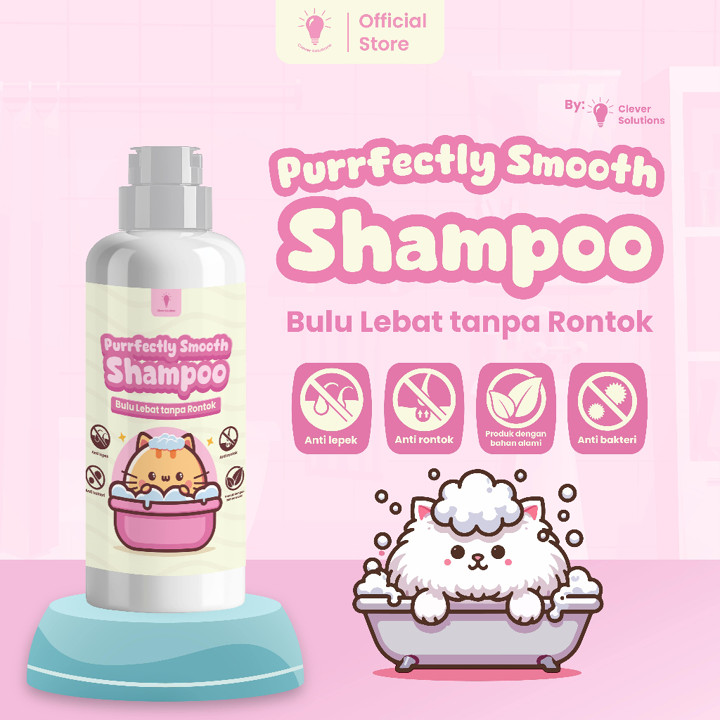 Clever Solutions - Purrfectly Smooth Shampoo. Shampo Bulu. S