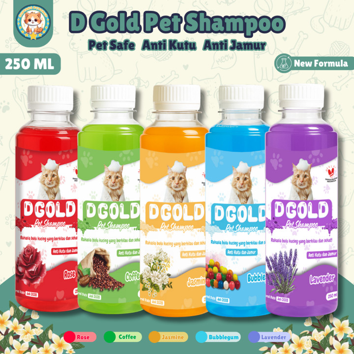 DGOLD Shampoo Kucing Anjing Anti Kutu, Jamur Mencegah Rontok