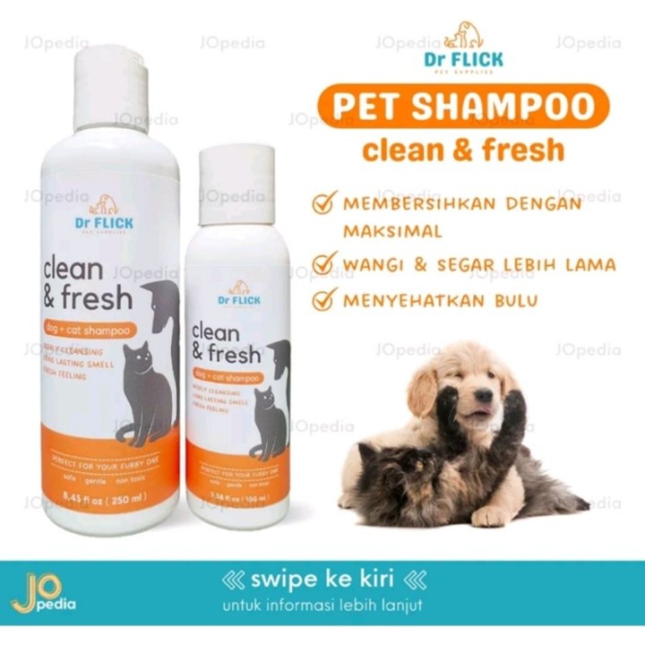 DR FLICK Shampoo Kucing Anjing Shampo Kutu Jamur Anti Tick F