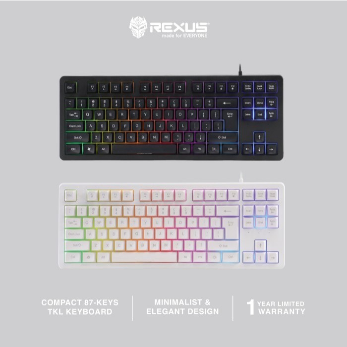 Keyboard Gaming Rexus Fortress K9G RGB Gaming Keyboard TKL