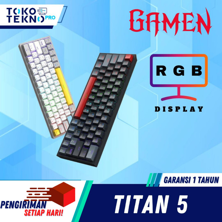 Gamen Titan V / 5 Wired Gaming Keyboard 60% Mechanical Garan