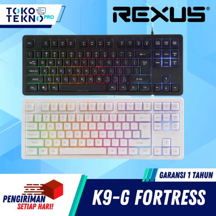 Rexus K9G / K9-G Keyboard Fortress Wired Gaming Keyboard RGB