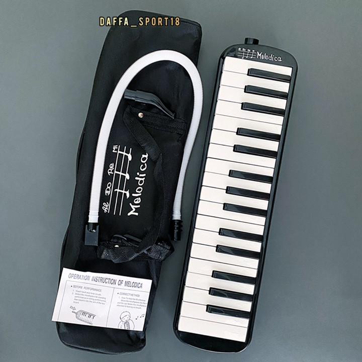 PIANIKA MELODICA ORIGINAL TAS COVER HITAM DAN MERAH 32 KEY