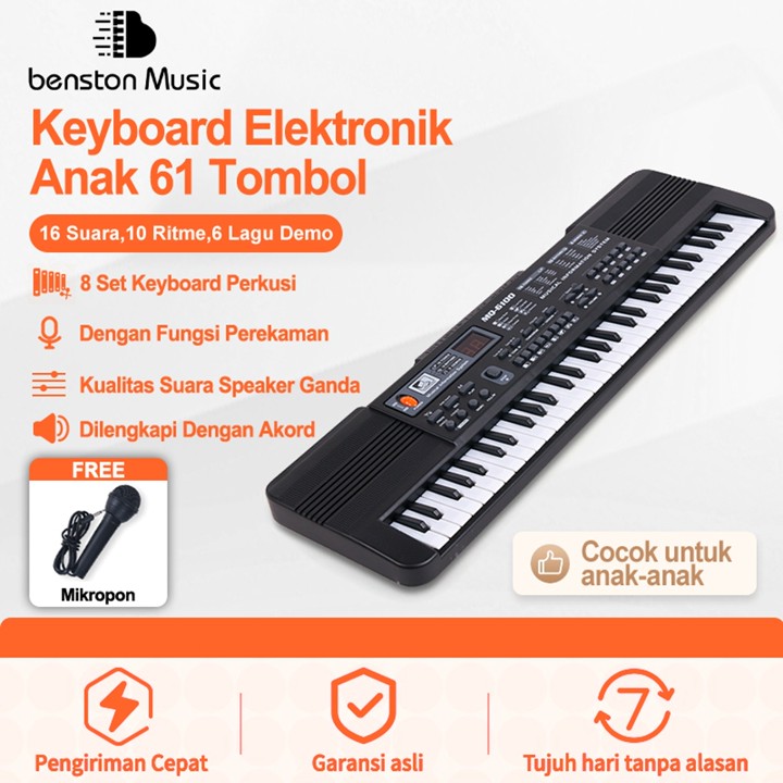 COD 61-Key Keyboard Elektronik Portabel Multifungsi Anak/Pem