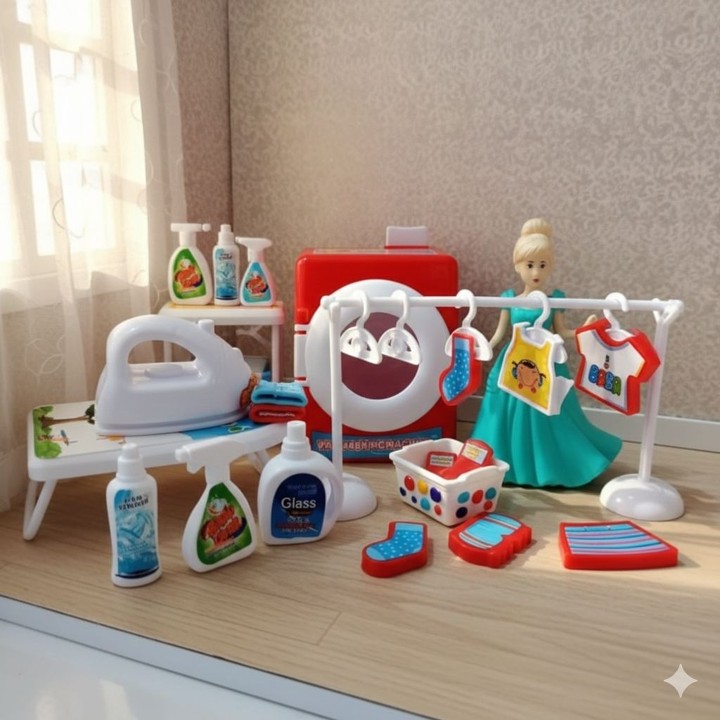 Mainan Anak Perempuan Mesin Cuci Laundry Set MI 32