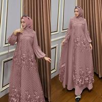 Ghamis Lebaran Dewasa Games2026 Abayya Baju Muslim Special Idul Fitri Maxidress Viral Kekinian Dress Abaya S M L Xl Xxl Hamis Mewah Elegant Gamis Wanita 2026 Terbaru Games Kondangan Ibu2 Pengajian Gams 2In1 Maxi Longdres Terbaru!! Klarissa Gamis Jumbo Ld