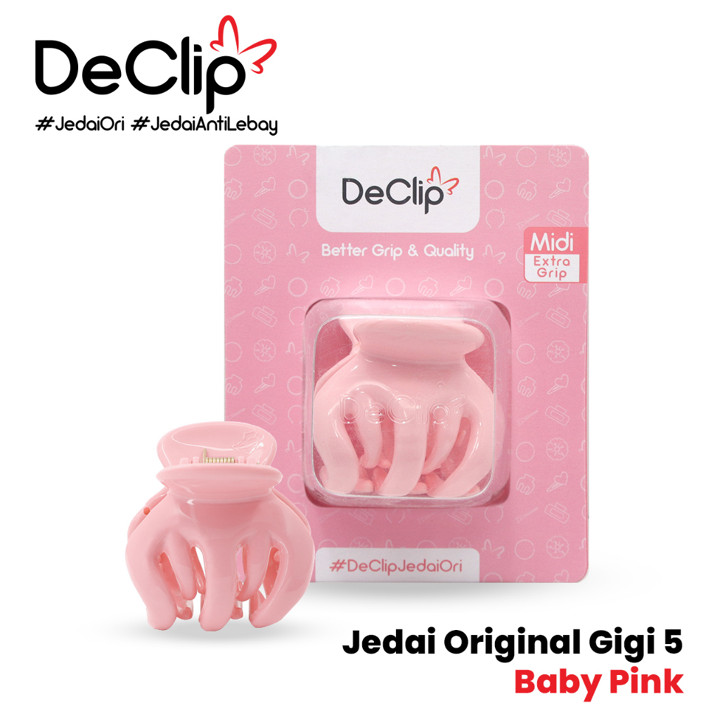 Jedai Bangkok Declip Original Gigi 5 ukuran 5cm Warna Pink