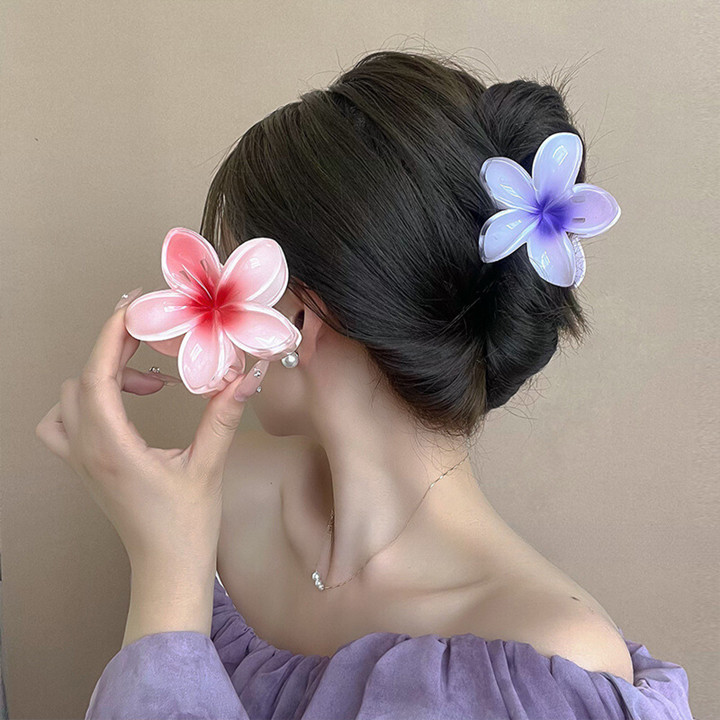 Jedai Jepitan Rambut Bunga Kamboja 8cm Summer Vibe Aksesoris