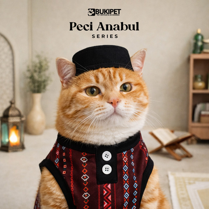 Topi Kucing Peci Kucing Aksesoris Hewan Peliharaan - Peci An