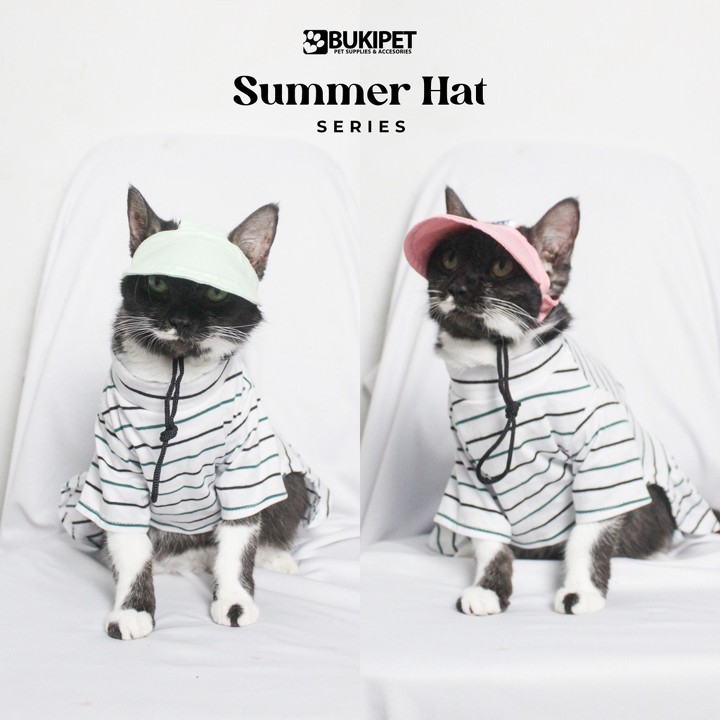 Topi Kucing dan Anjing Lucu Aksesoris Hewan Motif Pastel - S