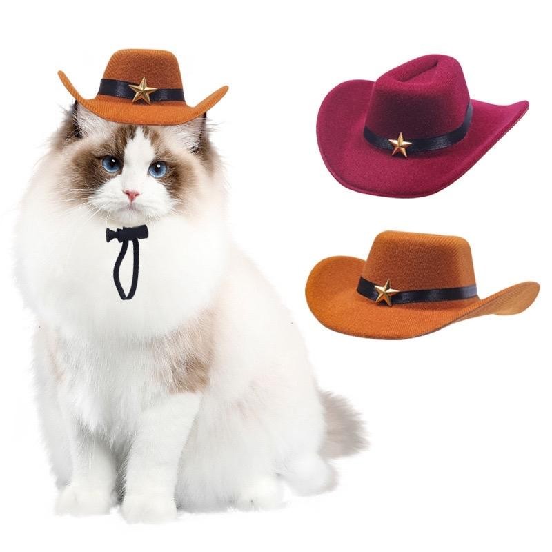 Topi koboi anjing kucing cosplay costume hat cat hat dog kos