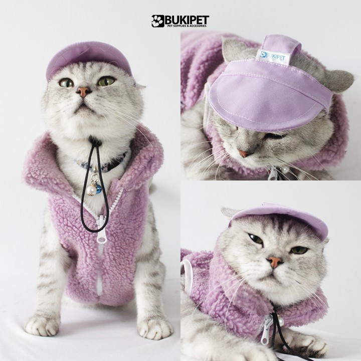 Topi Kucing dan Anjing Lucu Aksesoris Hewan Motif Pastel Bah