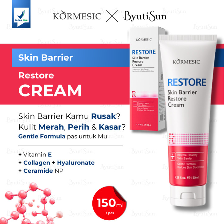BPOM KORMESIC Skin Barrier Restore Cream Pelembap Wajah Sens
