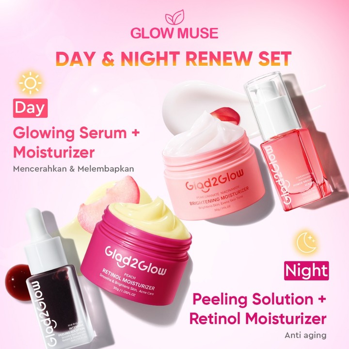 [100% ORI]Glad2Glow Day&Night Renew Bundle 4in1 - 4 PCS Barr