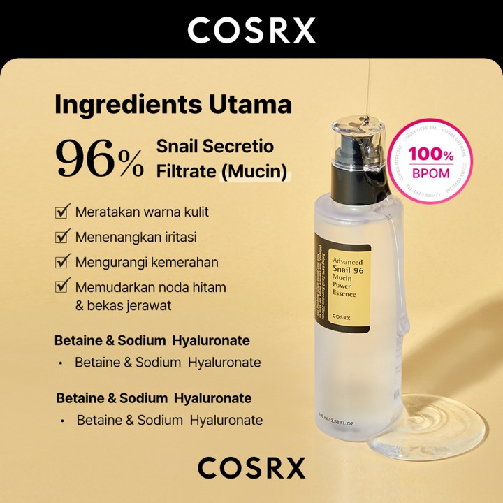 COSRX Advanced Snail Mucin 96 Power Essence Skin Care - 100 