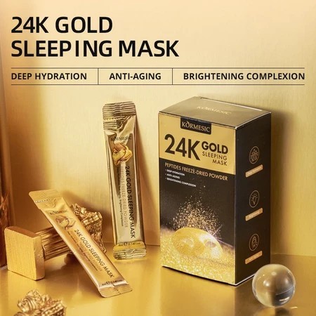 [1 kotak 20pcs] 24K MASK GOLD SLEEPING SLEEPING MASK Masker 