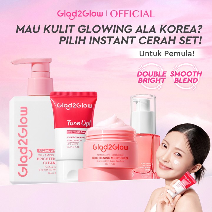 [OUTING SET]Glad2Glow Brightening Niacinamide Tone Up Cream 