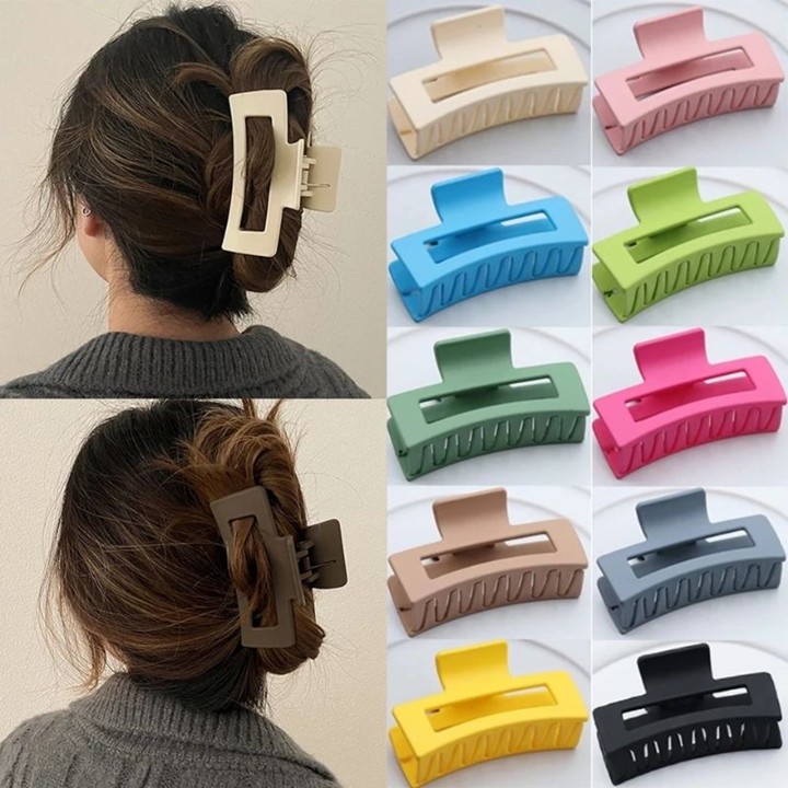 1 PCS JEPIT RAMBUT SALON MODEL KOTAK / PERSEGI BOLONG UKURAN