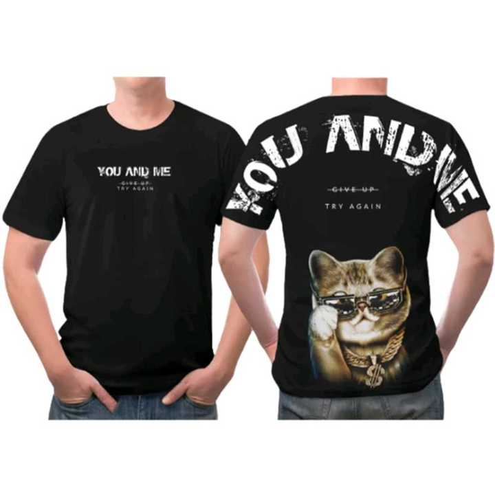 T-SHIRT BAJU KAOS MOTIF KUCING - KAOS DISTRO PRIA GAMBAR TER